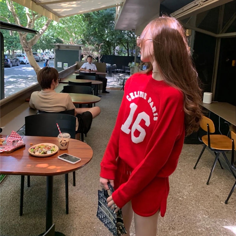 Bộ Trang Phục Hai Mảnh Gồm Áo Len Và Quần Dài Phong Cách Hong Kong Thời Trang Sang Trọng Cho Nữ