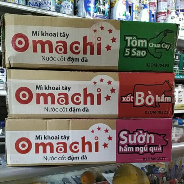 ( Ảnh Thật ) Thùng Mì Omachi Sườn/Bò/Tôm (30 gói x 80g)