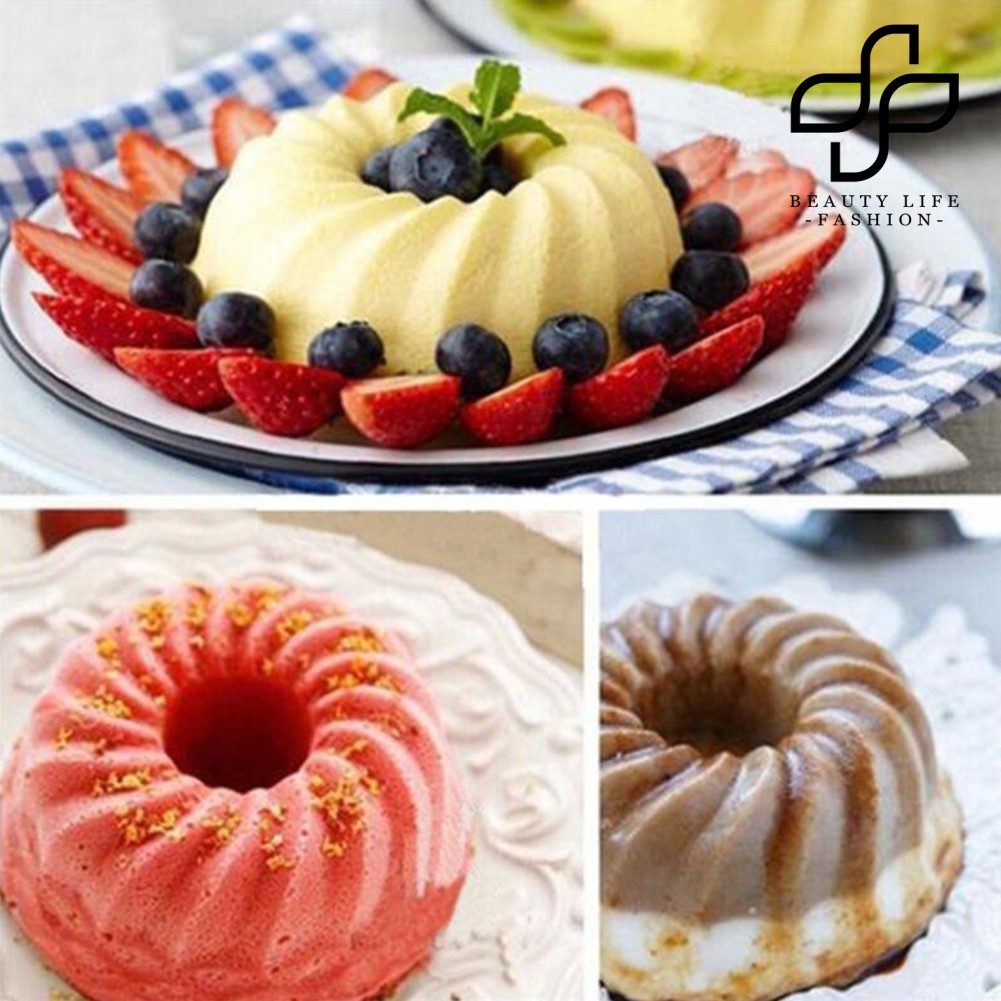 Set 2 Khuôn Silicon Làm Bánh Tạo Hình Xoắn Ốc Sáng Tạo