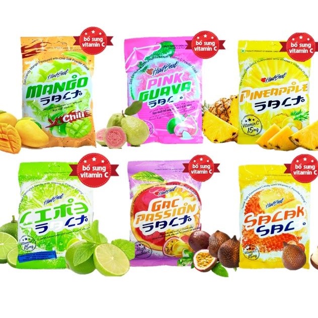 Kẹo Chanh/ Thơm / Mây Muối Bổ Sung vitamin C Thái Lan 120g🇹🇭