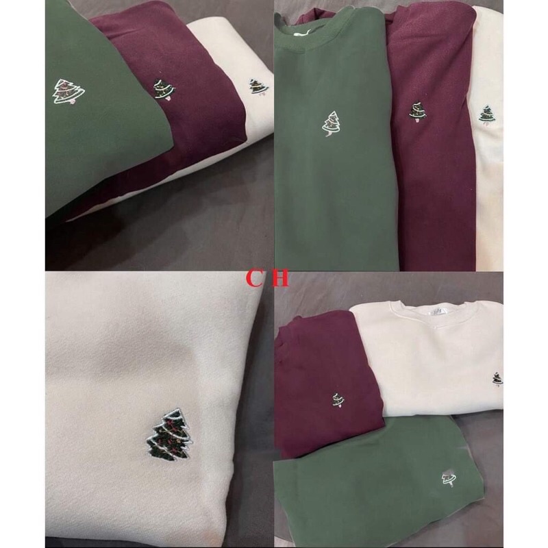 Áo Nỉ Noel Tuần lộc, cây thông [FREESHIP] Sweater giáng sinh form rộng tay bồng, thun merry christmas cá tính Ulzzang