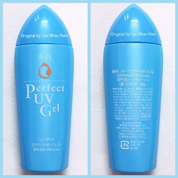 [Bill Đài] KEM CHỐNG NẮNG SENKA DẠNG GEL CHO DA MẶT VÀ CƠ THỂ ❤ SENKA PERFECT UV GEL SPF50+ PA++++ (Shiseido Group)