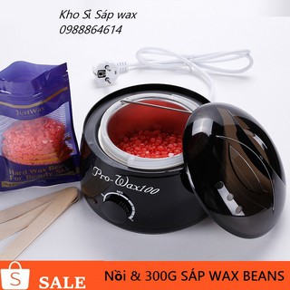 Bộ nồi nấu sáp & 300g sáp hard wax beans