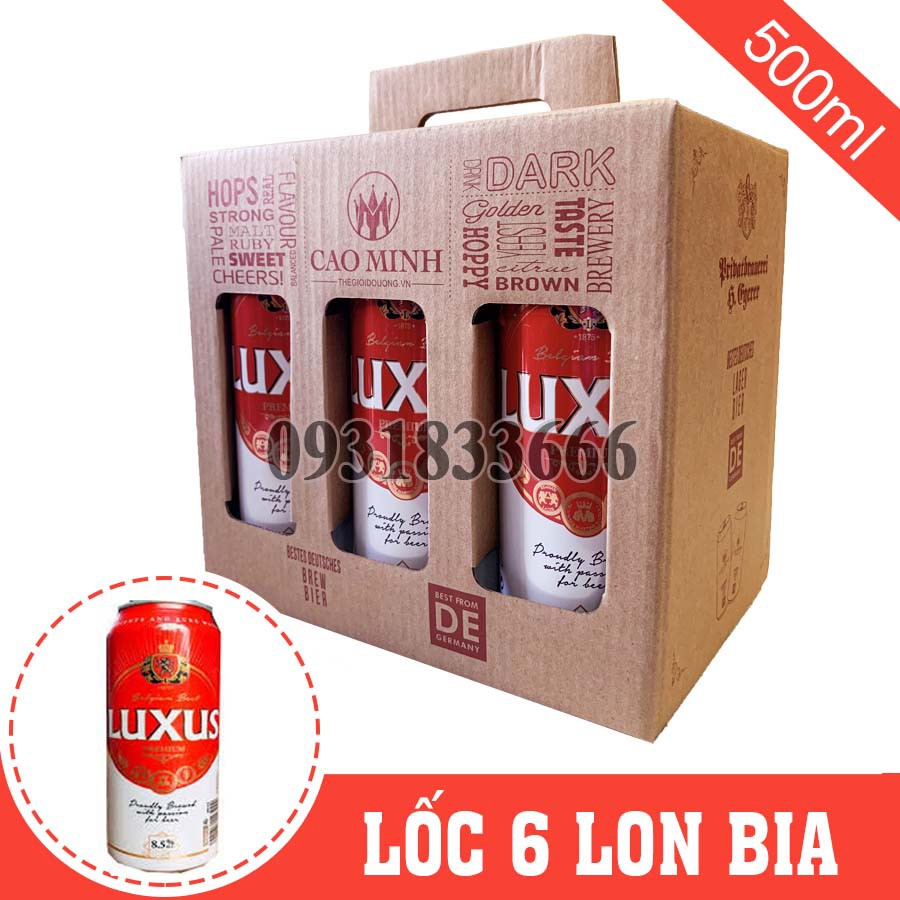 [LỐC 6] Bia Luxus Bỉ 8,5% Lon 500ml