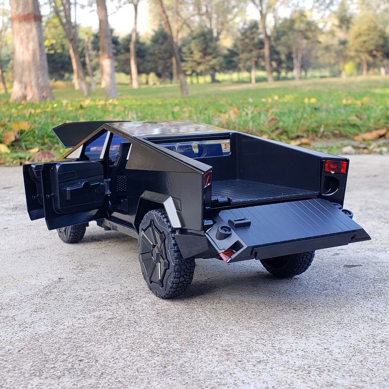 Mô Hình Xe Tesla Cybertruck 1:24 ô tô Cyber truck 1/24 khung xe bằng hợp kim, xe mở 2 cửa, cốp trước sau, có đánh lái
