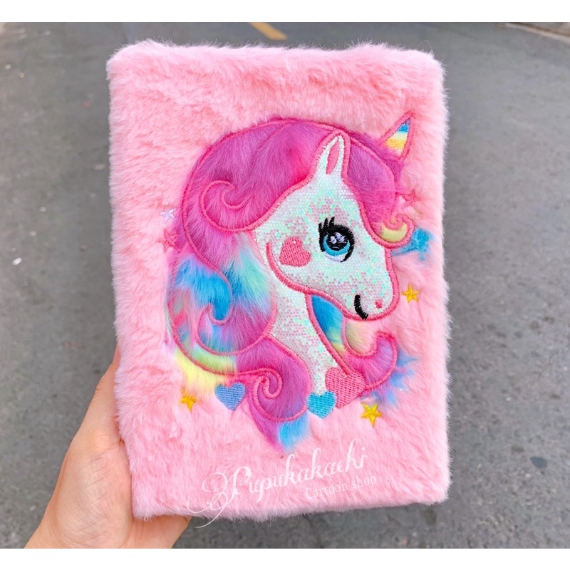 Sổ lông unicorn 160 trang 22×15(cm) đồ dùng học tập dễ thương