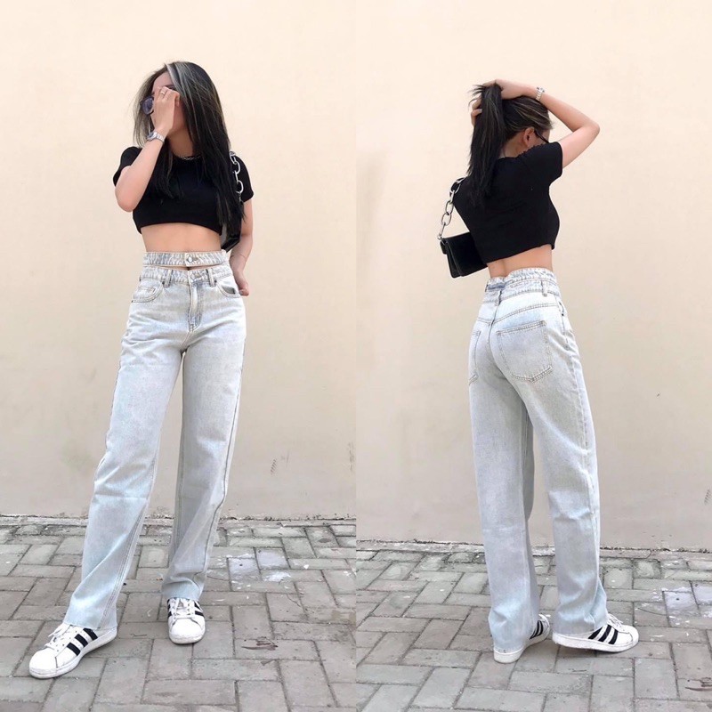 [ 𝐑𝐄̉ 𝐕𝐎̂ Đ𝐈̣𝐂𝐇 ]Quần Jean Culottes Ống Rộng Xuất Xịn VNXK