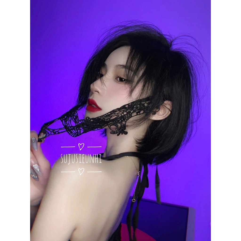 (CÓ VIDEO) Mặt nạ vải ren mỏng họa tiết hoa quyến rũ (có dây buộc chỉnh) - khăn bịt/che mắt hóa trang cosplay sexy