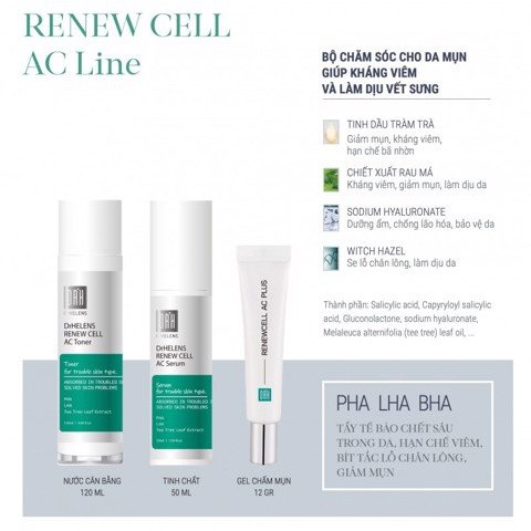 Tinh Chất Ngừa Mụn DrHelens Renew Cell AC Serum 50ml