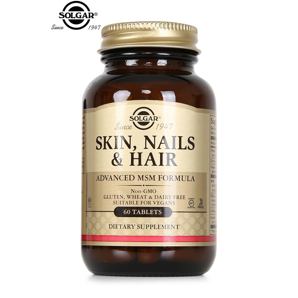 [NHẬP KHẨU USA CHÍNH HÃNG] Viên uống làm đẹp da, tóc và móng Solgar Skin, Nails & Hair - 60 VIÊN