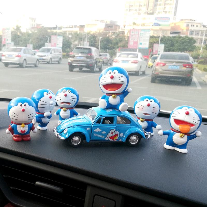 【💕Set 6 Mô Hình Doraemon Trang Trí Xe Hơi
