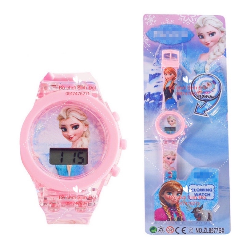Đồng hồ công chúa elsa có đèn