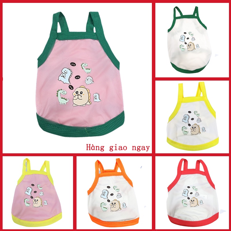 Quần áo cho thú cưng dog harness t shirt dinosaur dog quần áo mùa hè dinosaur áo sơ mi giản dị vest thú cưng