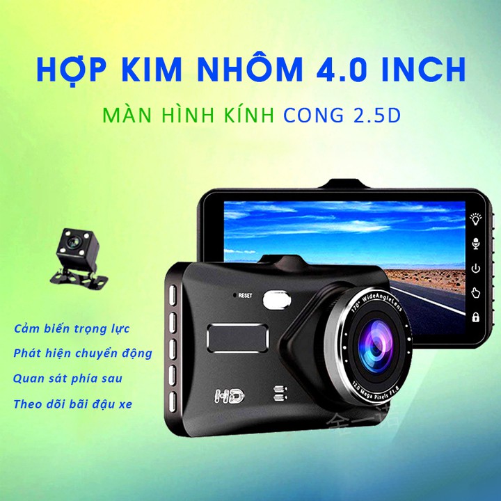 Camera hành trình ô tô X11S, màn hình cảm ứng 4 inch full HD tích hợp camera lùi [ Bảo hành 1 đổi 1 trong 12 tháng ]