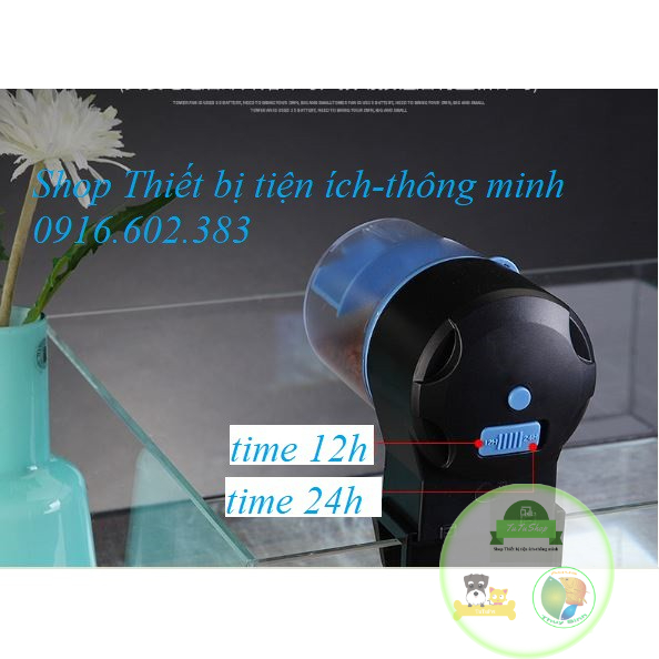 Máy cho Cá ăn tự động cỡ lớn tặng kèm Pin