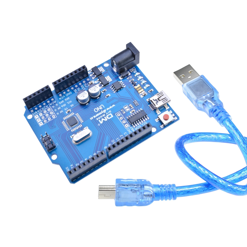【READY STOCK】Arduino UNO R3 ATmega328P CH340 Mini USB Vi điều khiển với cáp cho Arduino