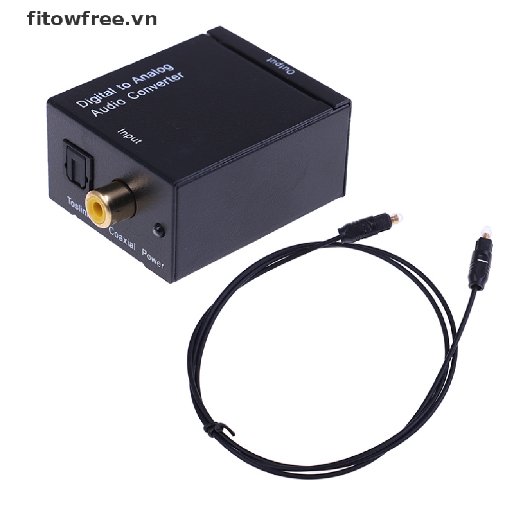 Fitow Optical coaxial toslink digital to analog audio converter adapter RCA L/R Free