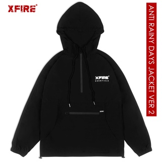 Áo Khoác Nam Nữ Vải Dù Trượt Nước Có Nón Cao Cấp Màu Đen Nylon Jacket  - Local Brand By XFIRE JACK-ANTDUV2-D522