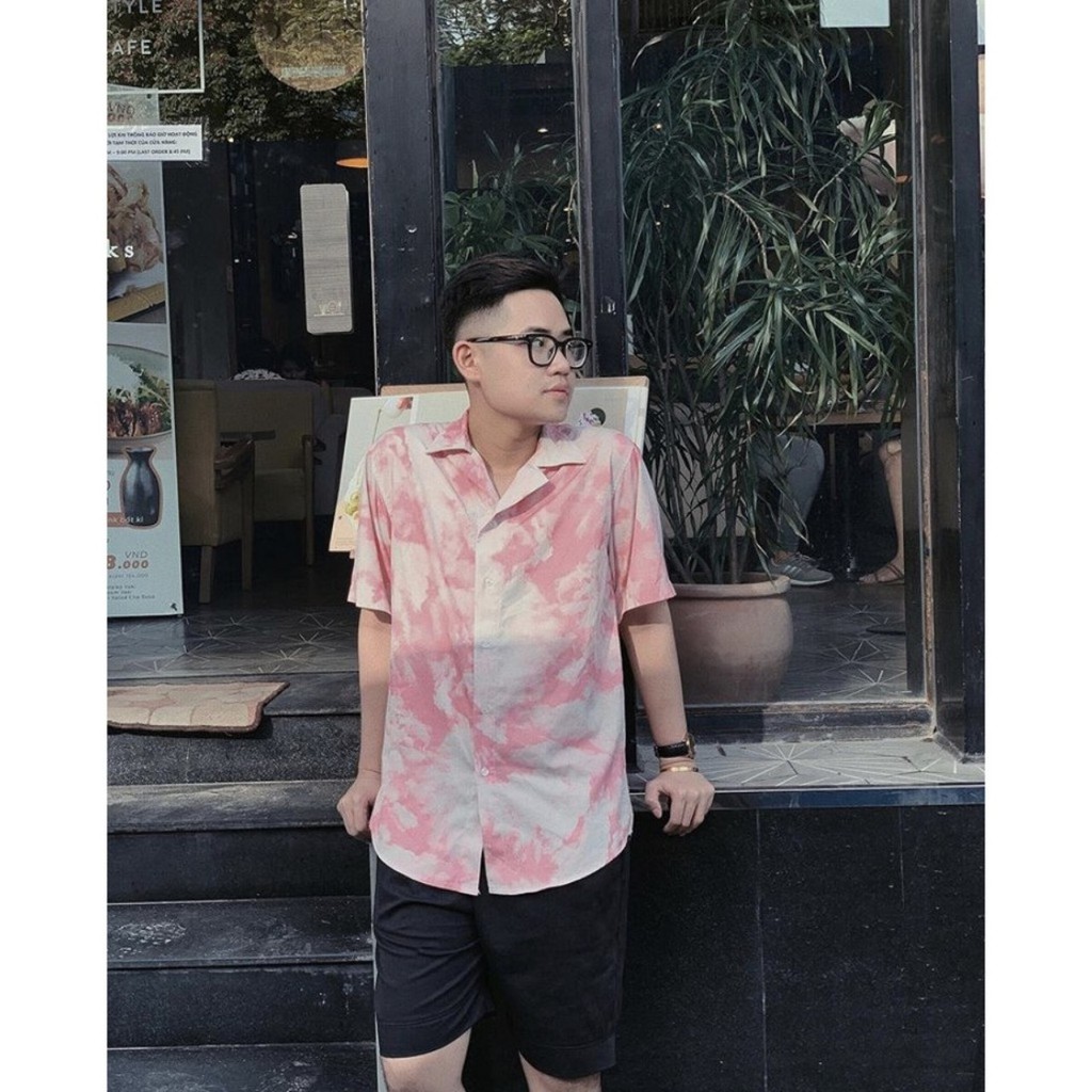 Áo sơ mi tay ngắn Vân Mây Cloud mede nam nữ Tay Ngắn [ Form UNISEX ] | BigBuy360 - bigbuy360.vn