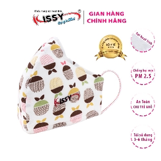Khẩu Trang Kissy Người Lớn Chống Bụi Mịn Size M Cho Nữ Mẫu Hoa Quả
