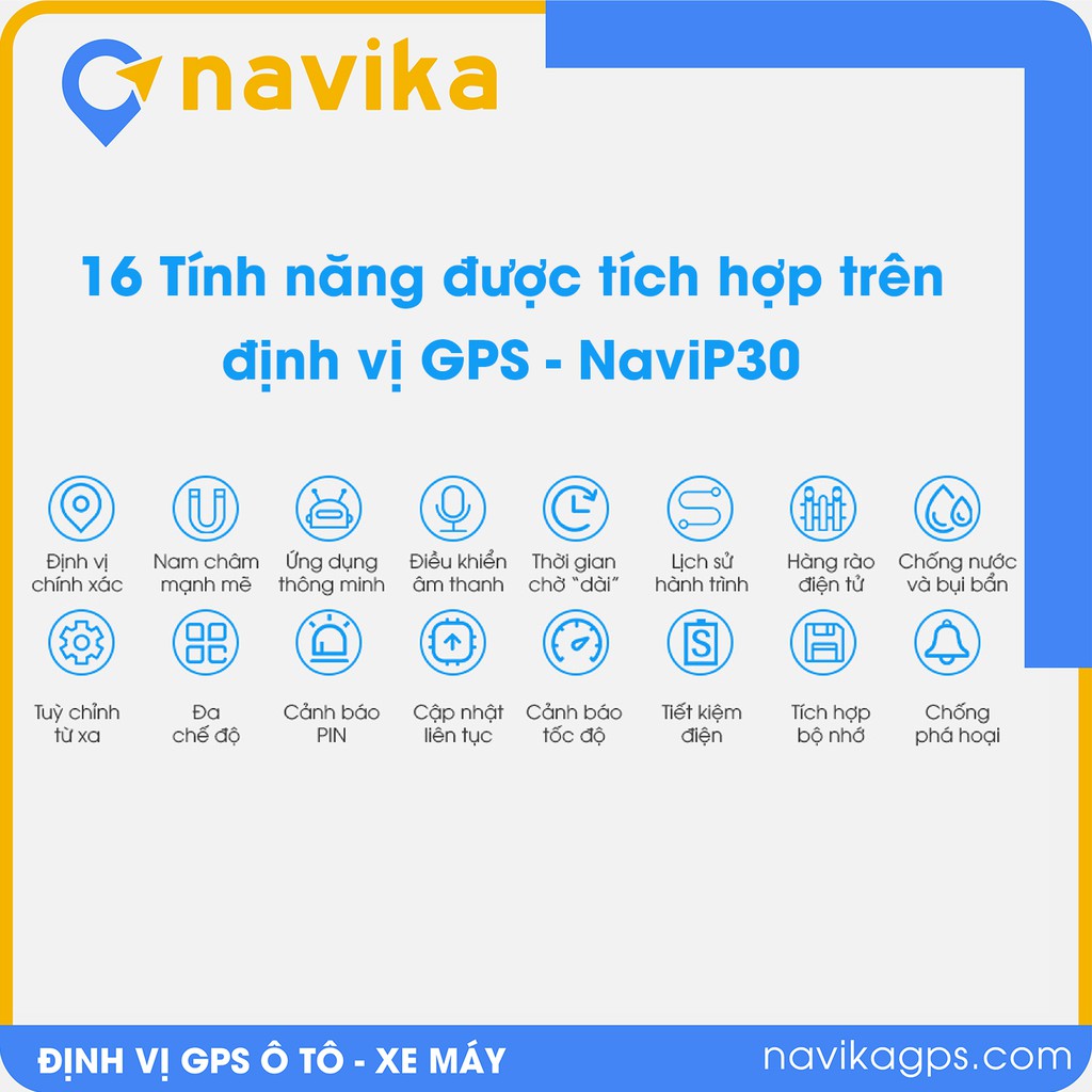 Định vị GPS không dây P30,chạy PIN 15-25 ngày, chống nước, có MIC ghi âm, Nam châm dính siêu chắc chắn - Navika GPS