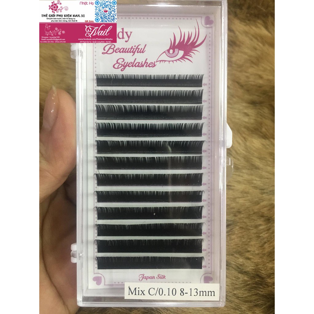 Mi Khay Mix Nối Lady Đủ Tất Cả Các Độ Dày 0.07, 0.10, 0.12 Đủ Độ Cong C,CC,D, LD và U. Đủ Độ Dài 8-13mm