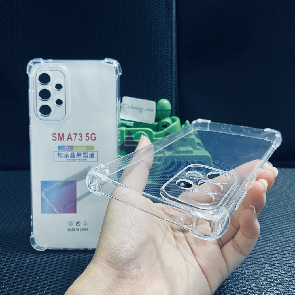 Ốp lưng chống sốc Samsung A73 5G loại dày cao cấp trong suốt chống va đập bo 4 góc