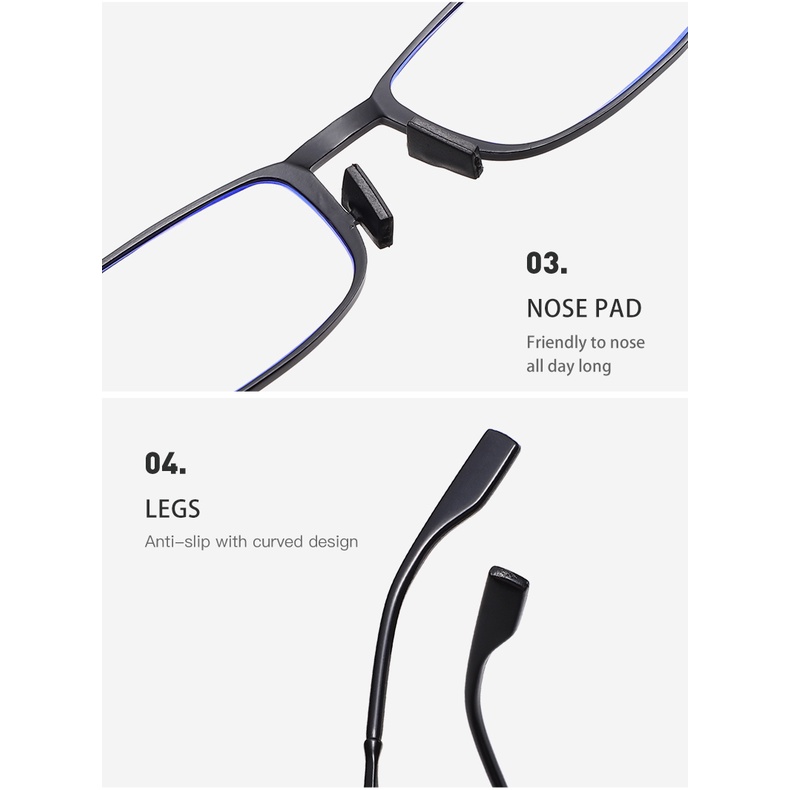 Mắt Kính Đọc Sách H011 Với Gọng Kim Loại Nhẹ Linh Hoạt 100 150 200 250 300 350 400