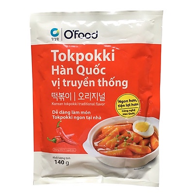 Bánh gạo Tokpokki Hàn Quốc O'food các vị truyền thống, phô mai, Chua ngọt, tương đen | BigBuy360 - bigbuy360.vn