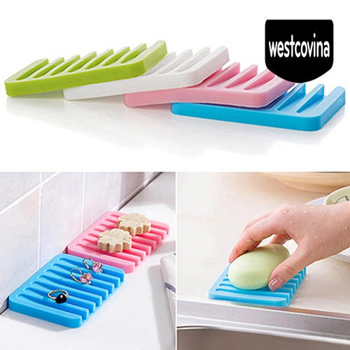 [Hot]☀ Khay Đựng Xà Phòng Bằng Silicone Dẻo Tiện Dụng