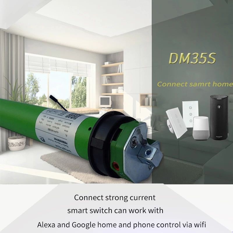 Động cơ rèm cuốn phi 35 Dooya DM35S ( động cơ 4 dây )