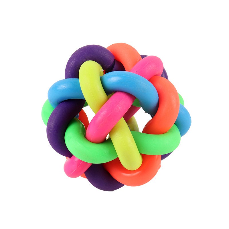 Bóng Cao Su Nhiều Màu Có Chuông Huấn Luyện Chó Mèo