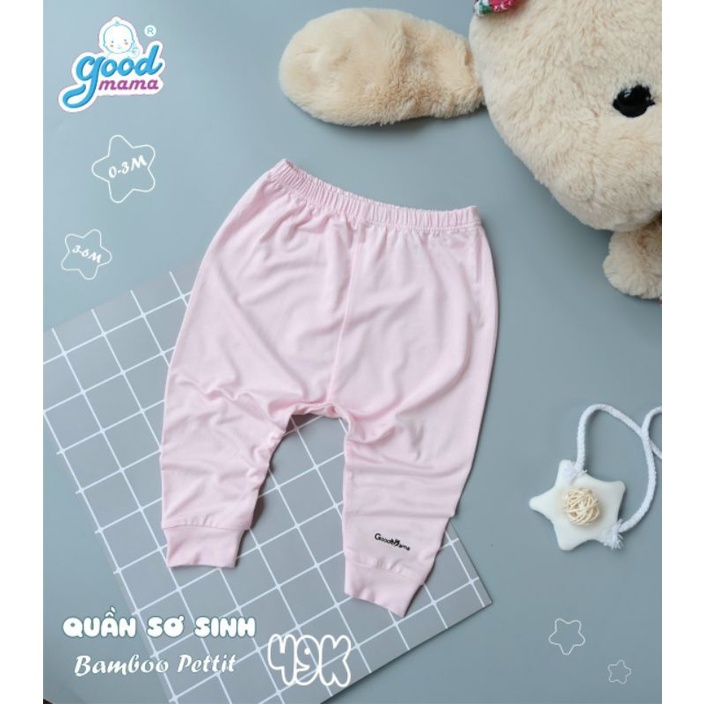 Goodmama -   Bộ dài tay cài chéo Goodmama sợi tre cho bé sơ sinh từ 3-7kg