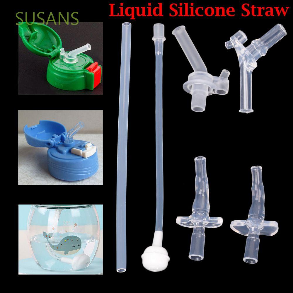 10 Phụ kiện ống hút đút ăn thay thế cho bình sữa em bé nhiều kiểu dáng bằng silicon lỏng cấp thực phẩm