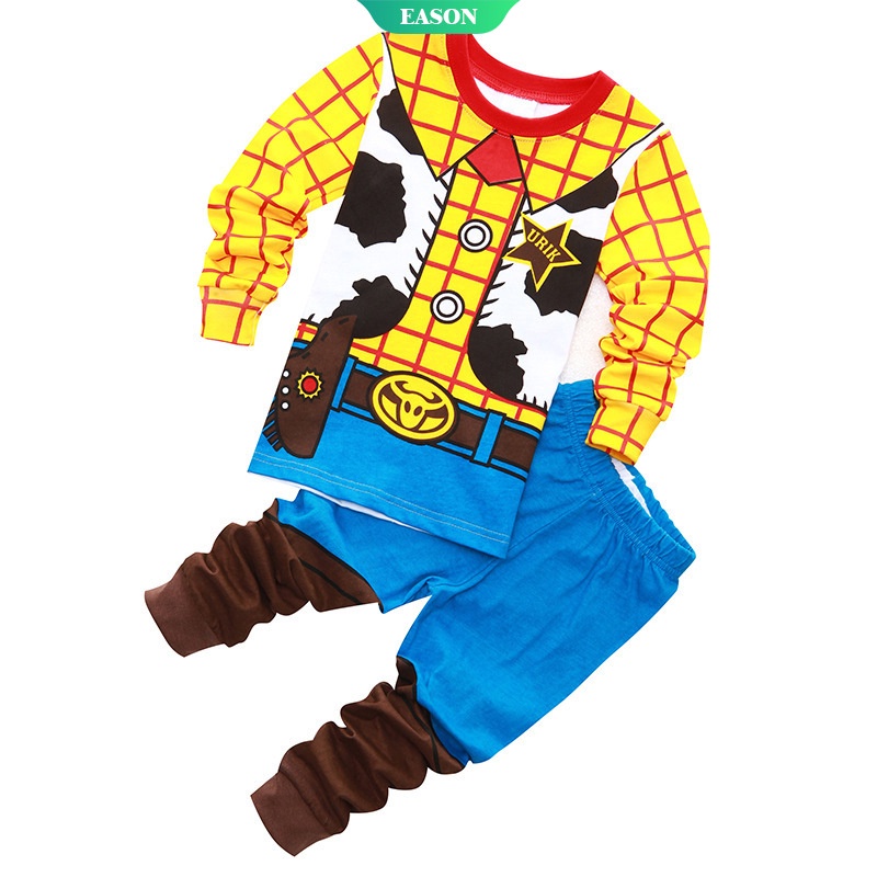 Bộ Đồ Ngủ Dài Tay Cổ Tròn Chất Liệu Cotton In Họa Tiết SpongeBob / Batman Dành Cho Trẻ Em