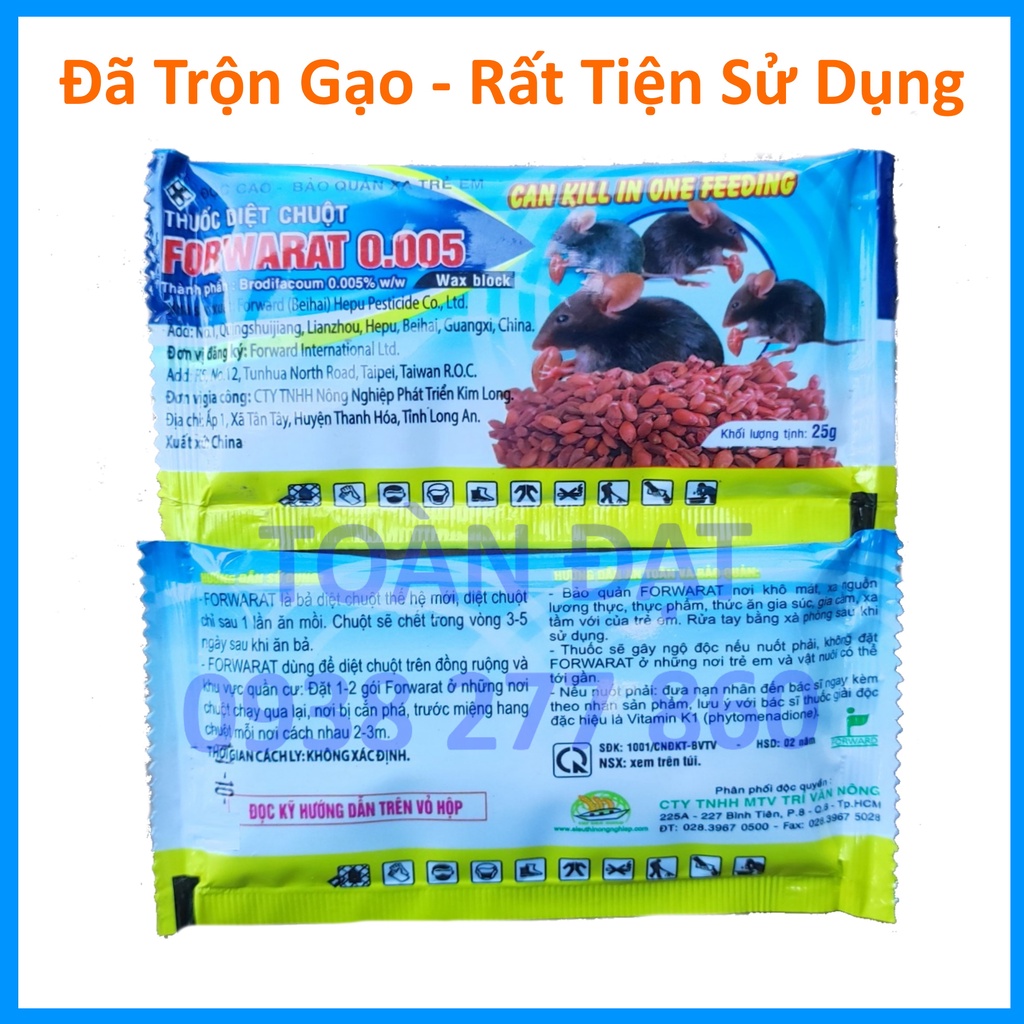 Thuốc diệt chuột Storm (20 viên), thuốc chuột Forwarat 25g trộn sẳn tiện dụng hiệu quả