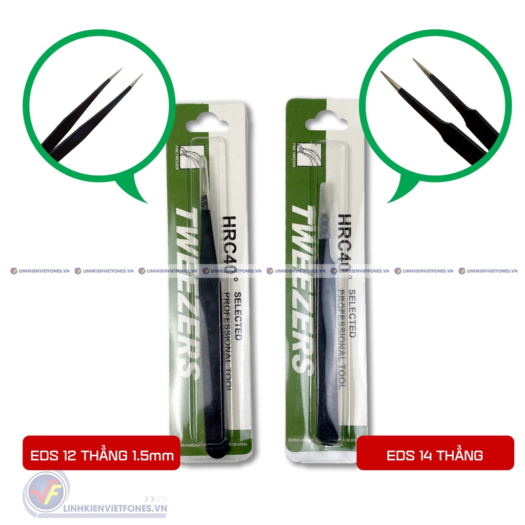 Nhíp gắp lông, gắp đá, nhíp gắp linh kiện chống tĩnh điện, Nhíp Tweezers ESD đen