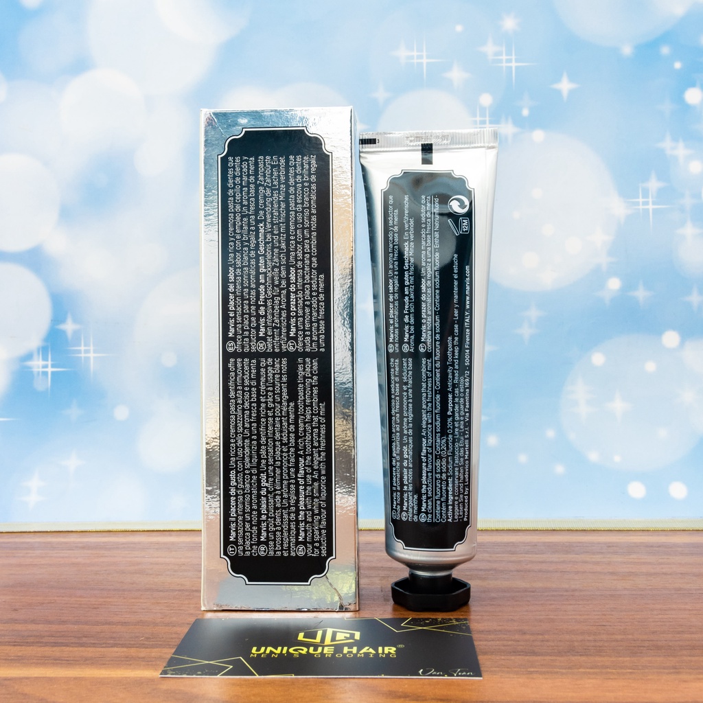 [Chính Hãng] Kem đánh răng cao cấp Marvis Amarelli Mint (màu đen) – new 2021