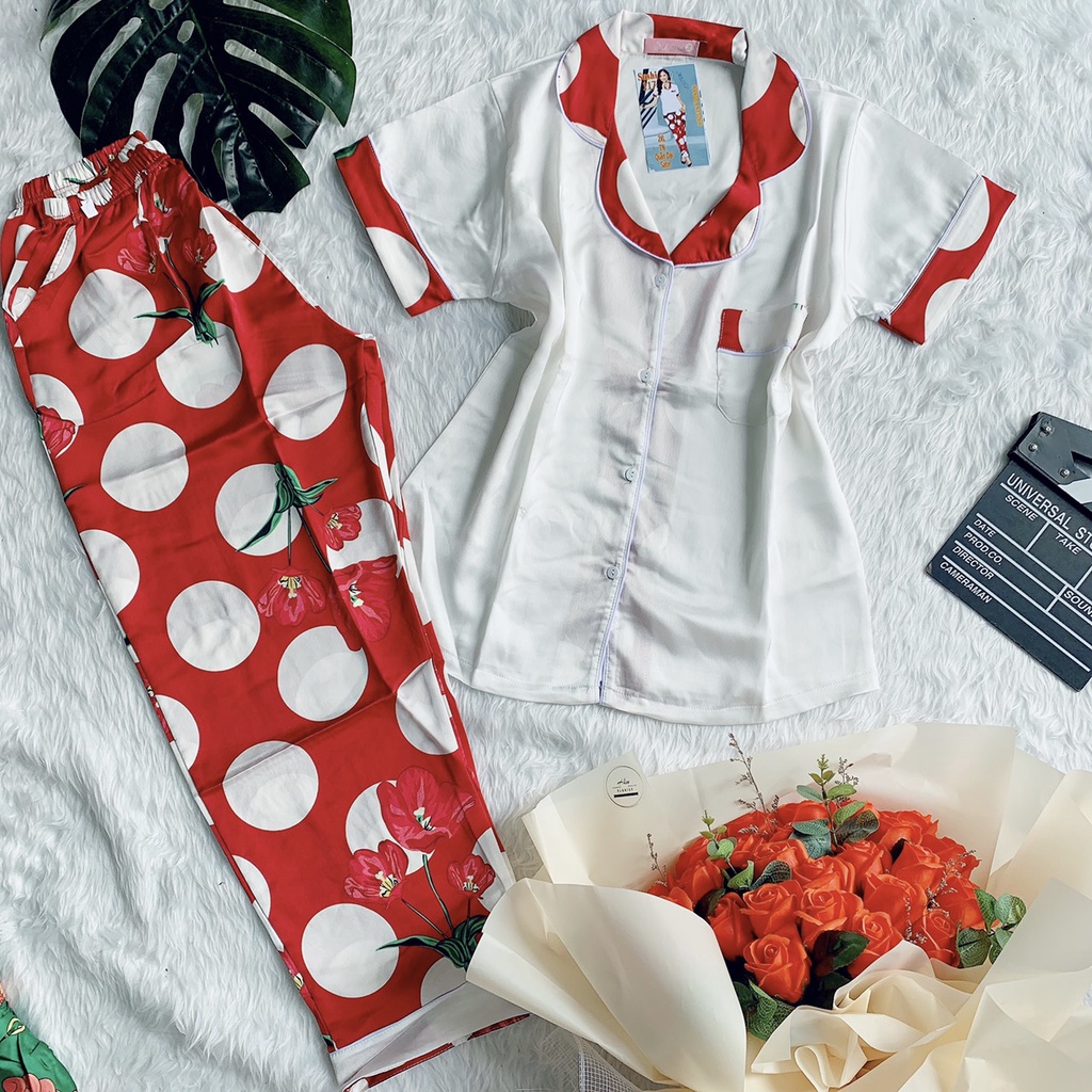 [ XẢ GIÁ GỐC ] Bộ pizama ChâtSatin Phối - Trẻ Trung, Nhiều Màu Chất Siêu Mát | BigBuy360 - bigbuy360.vn