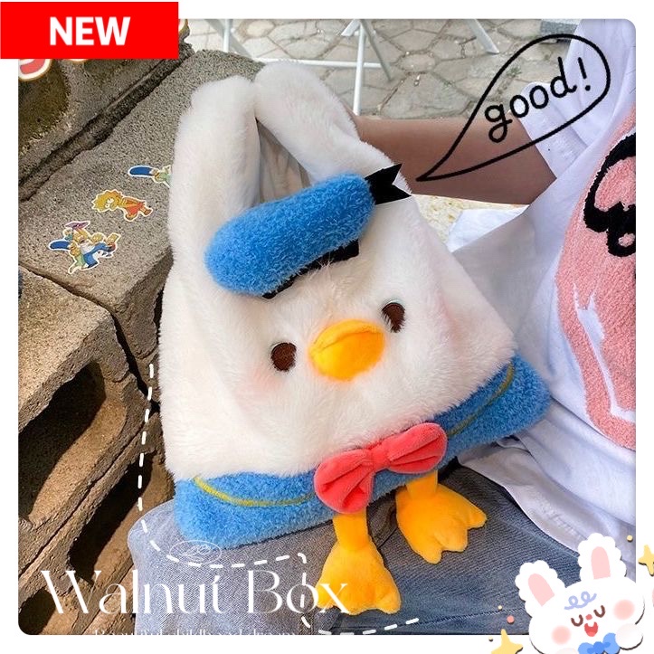 Túi xách hình chú vịt Donald mềm mại ấm áp dành cho bạn nữ