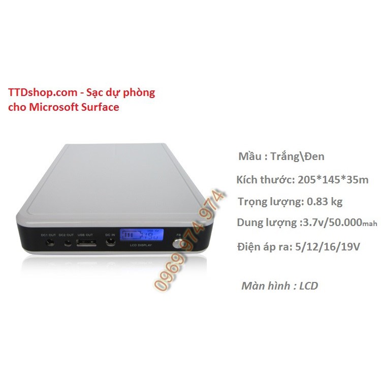 Sạc dự phòng cho Surface
