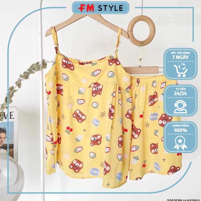 Đồ ngủ nữ 2 dây dễ thương fmstyle, đồ ngủ sexy nữ mặc nhà thoải mái | Fmstyle Shop 220327020
