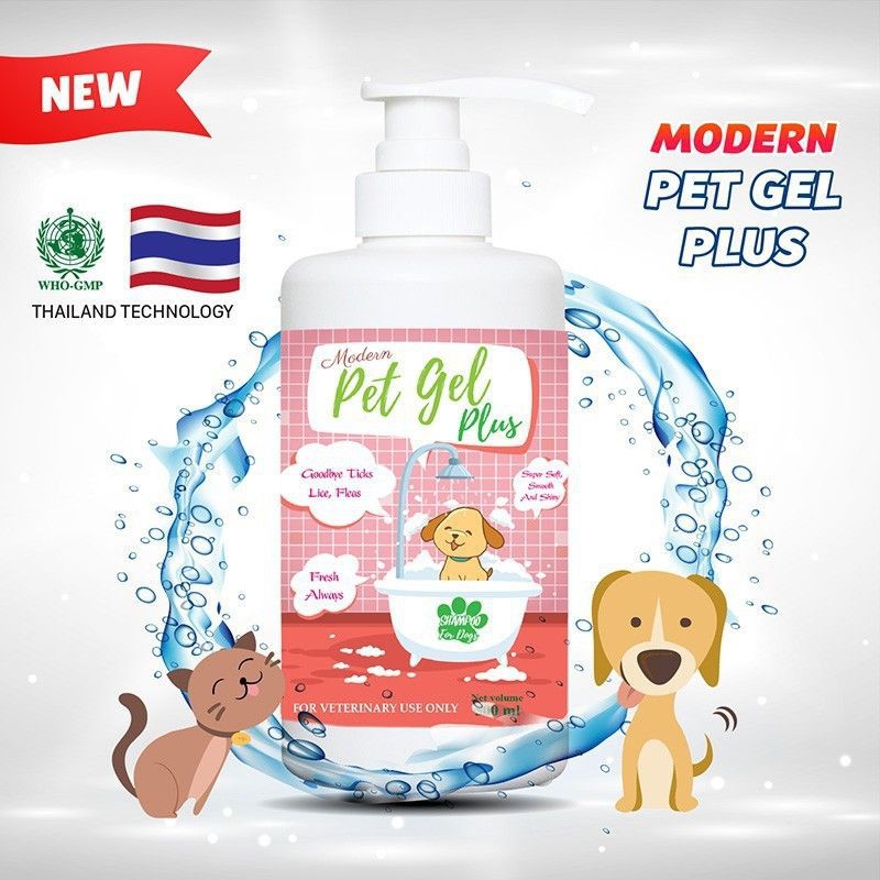 Sữa Tắm chó mèo Pet Gel Plus giảm ve rận, khử mùi