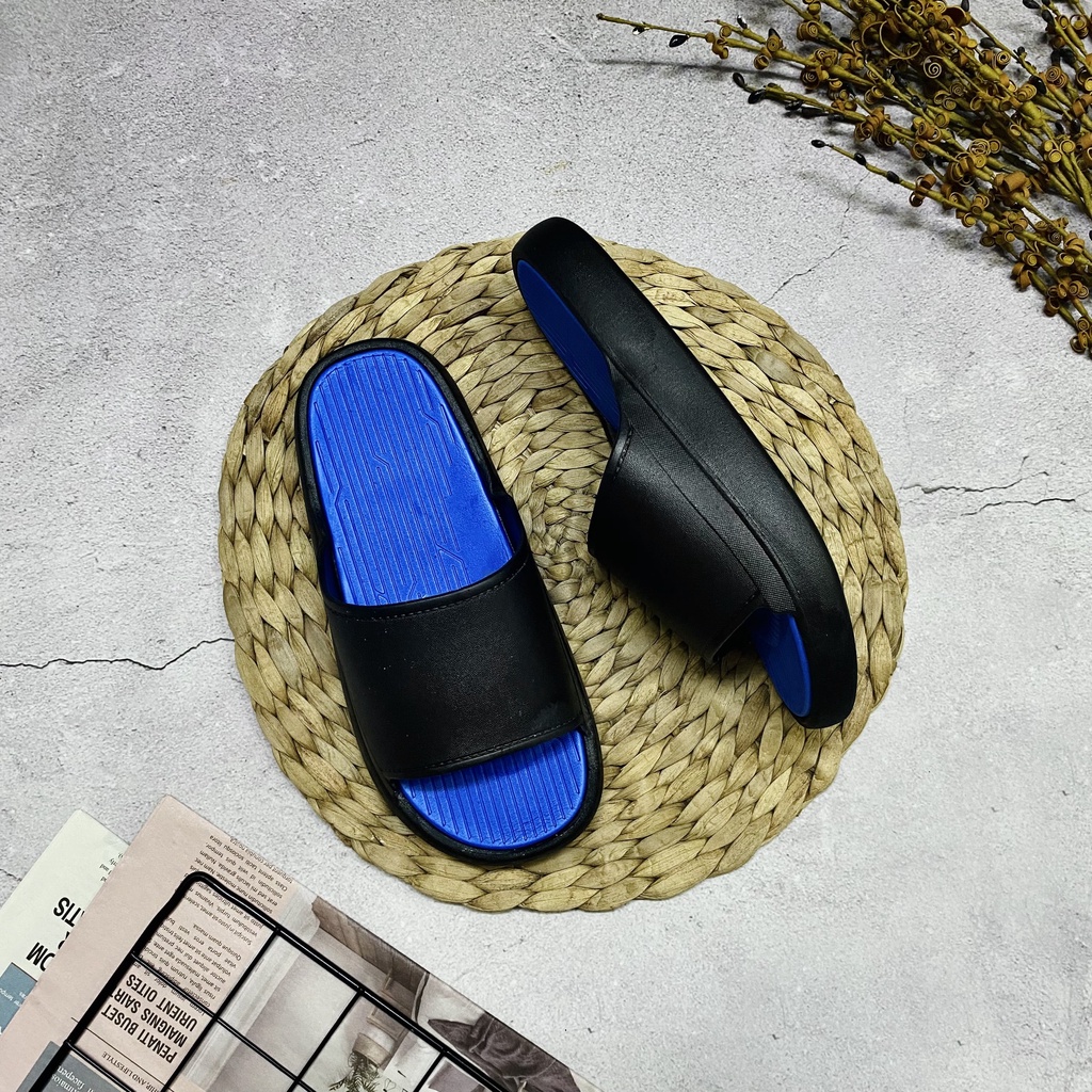 Dép quai ngang thời trang unisex phối màu đơn giản trẻ trung siêu êm chân đi nước thoải mái - TT394