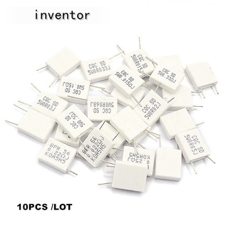 Set 10 điện trở gốm không cảm ứng BPR56 5W 0.001 0.1 0.15 0.22 0.25 0.33 ohm 0.25R3 0.1R 0.15R 0.22 0.3R3R5R3R