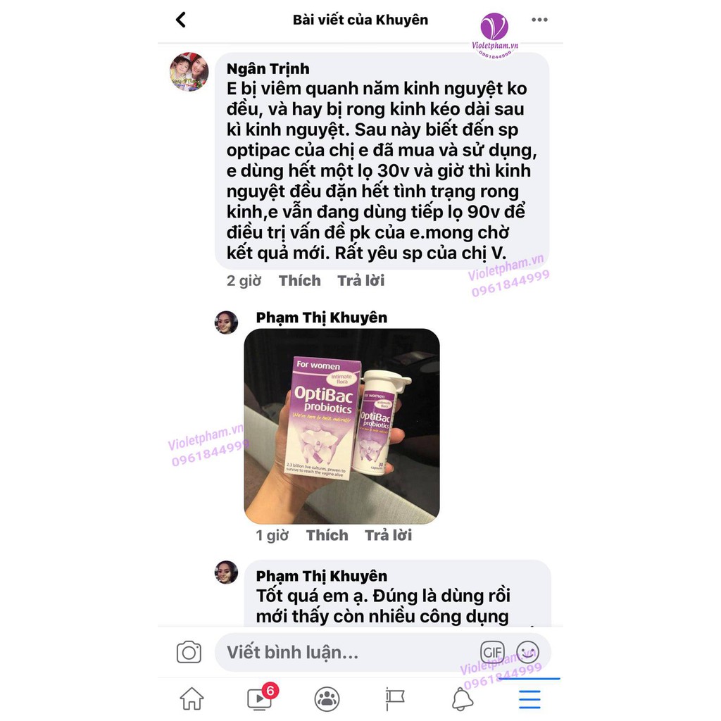 [HÀNG CHÍNH HÃNG] Men vi sinh Optibac tím phòng ngừa viêm nhiễm phụ khoa UK | BigBuy360 - bigbuy360.vn