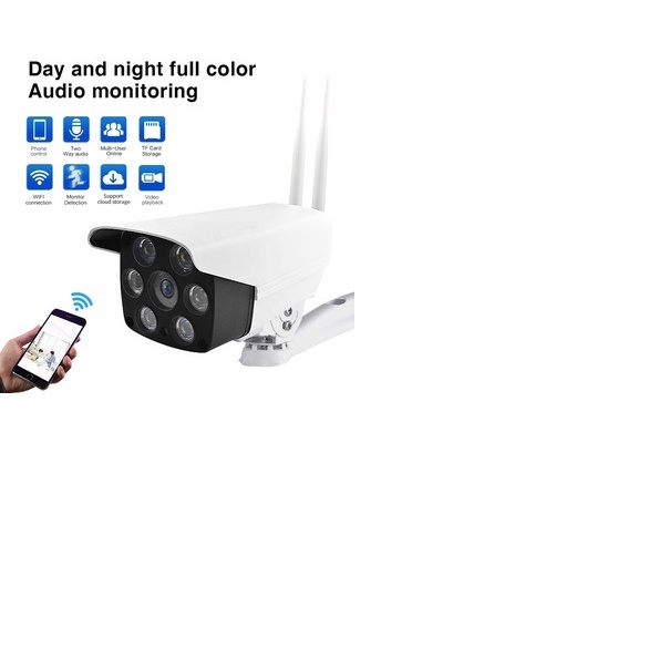 Camera Wifi, Camera C6 Cao Cấp, Chuẩn IP65 Chống Nước, Đèn LED Hình Ảnh Sáng, Siêu Nét - Bảo Hành Toàn Quốc