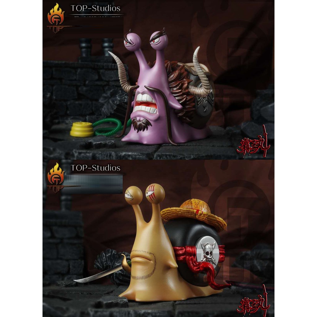 Mô hình One Piece chính hãng - Den Den Mushi Kaido, Shank Top Studio