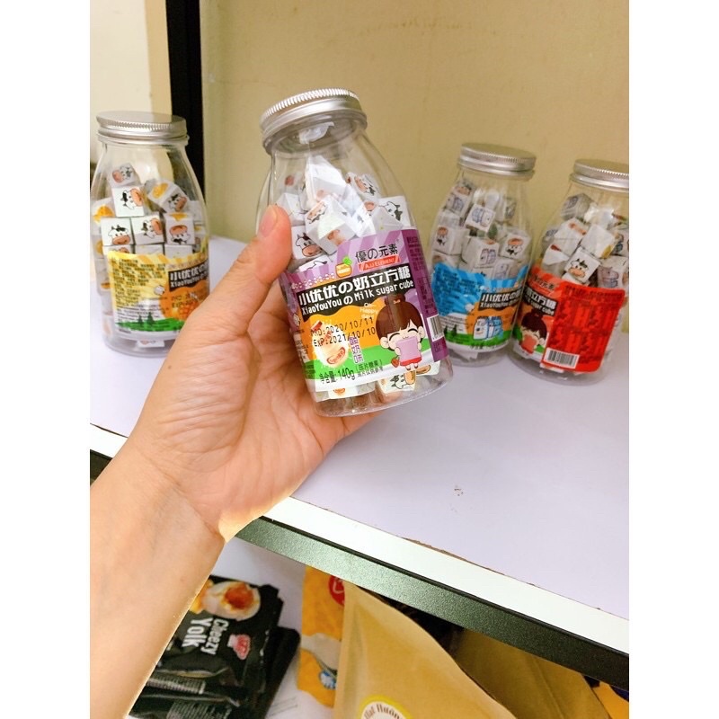 1 lọ kẹo sữa bò cube mix đủ vị