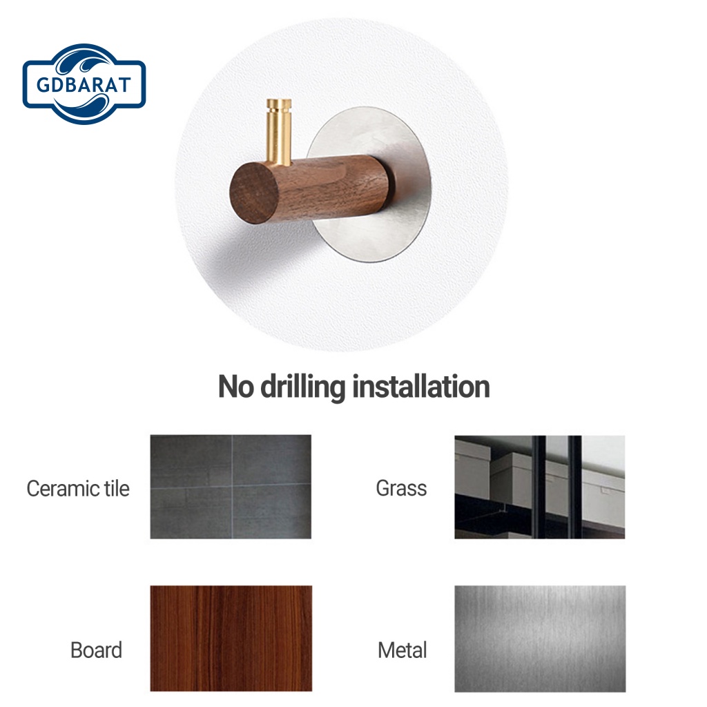 Móc Gỗ Trơn Gắn Tường Tiện Dụng Cho Phòng Khách